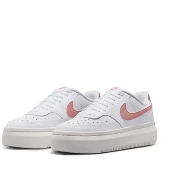 NEW Nike Court Vision Alta Women's Shoes In White/Sail/Red Stardust Size 10 - Picture 14 of 15